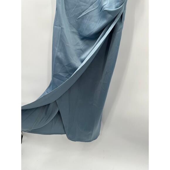 LULU'S Hollywood Woman Dusty Blue Sheath Midi Dress // XS - Picture 7 of 9